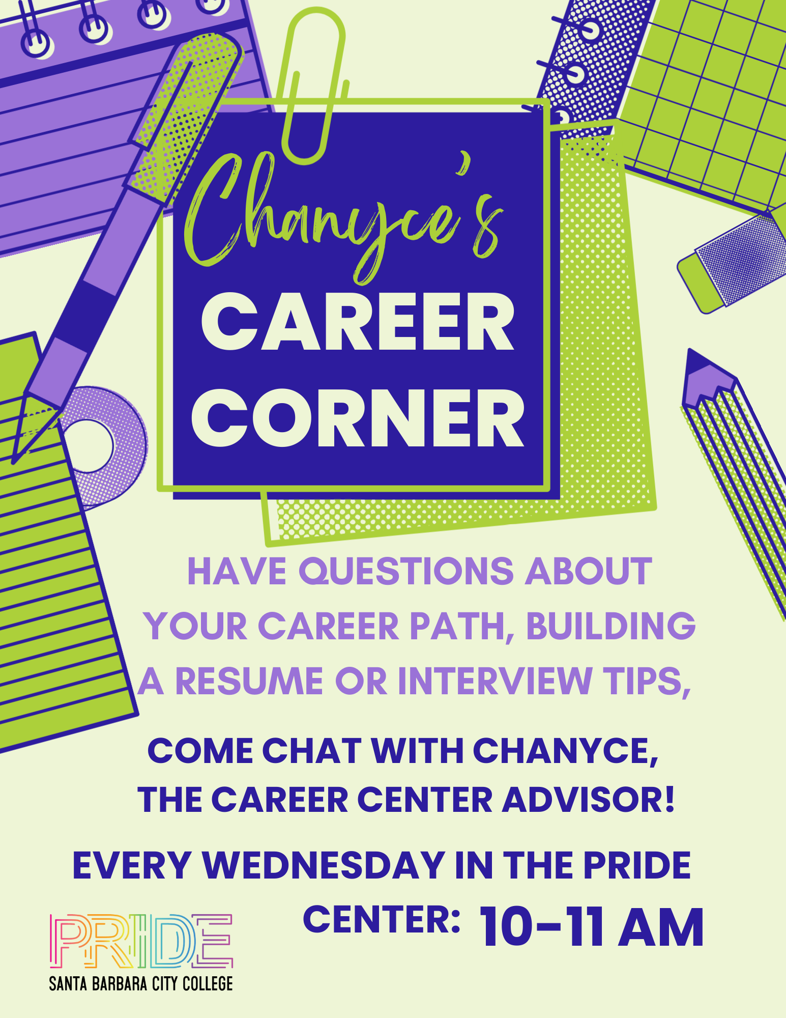 Career Corner at the PRIDE Center