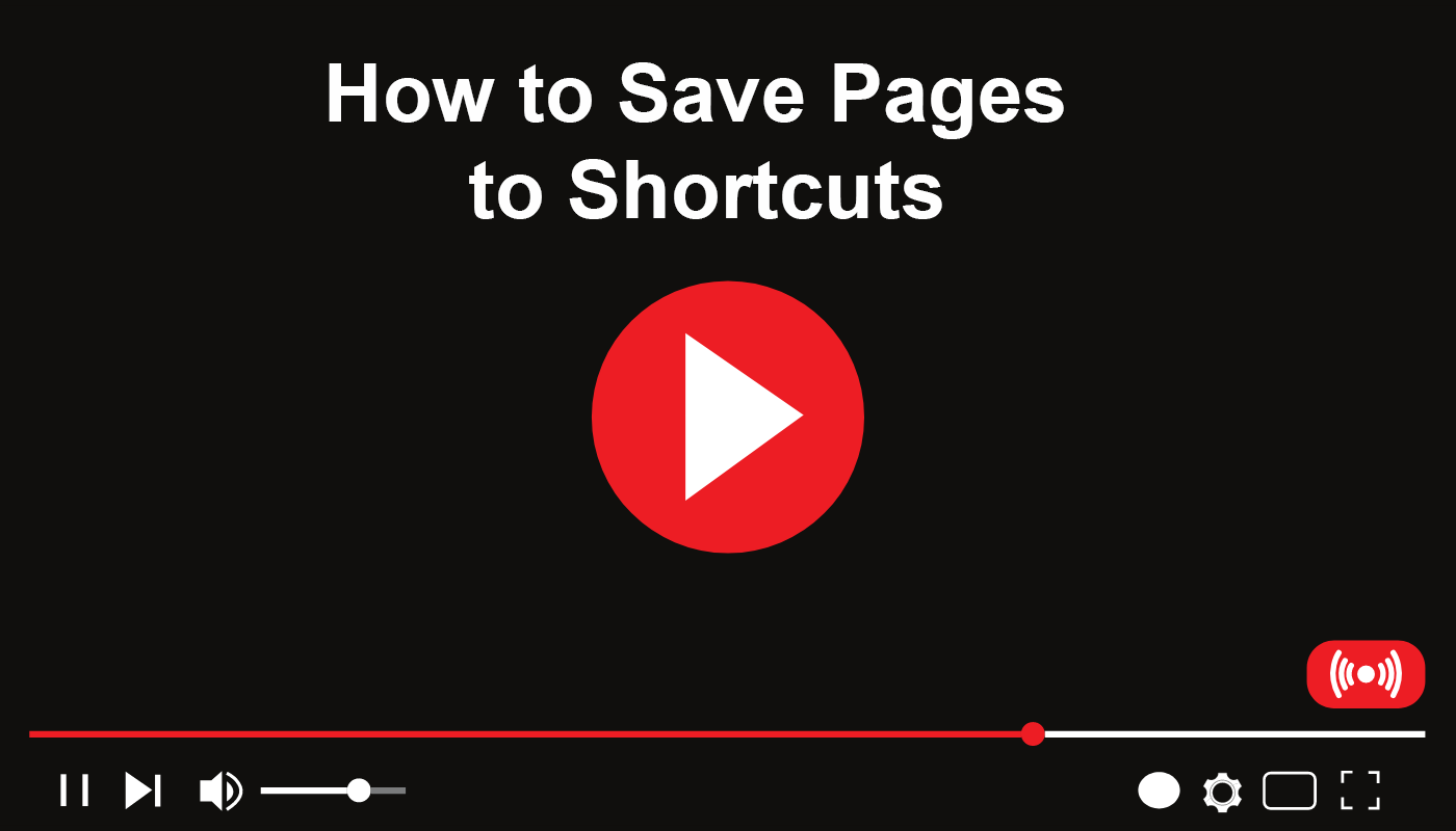 Saving Pages to Shortcuts title card